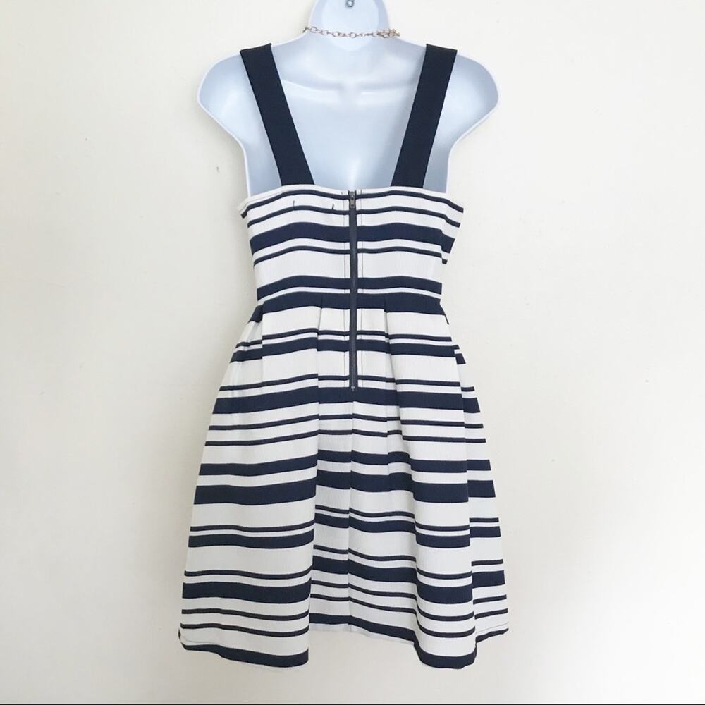 Blue White Stripe Sundress SHE SKY Fit Flare NWT S - Picture 7 of 9